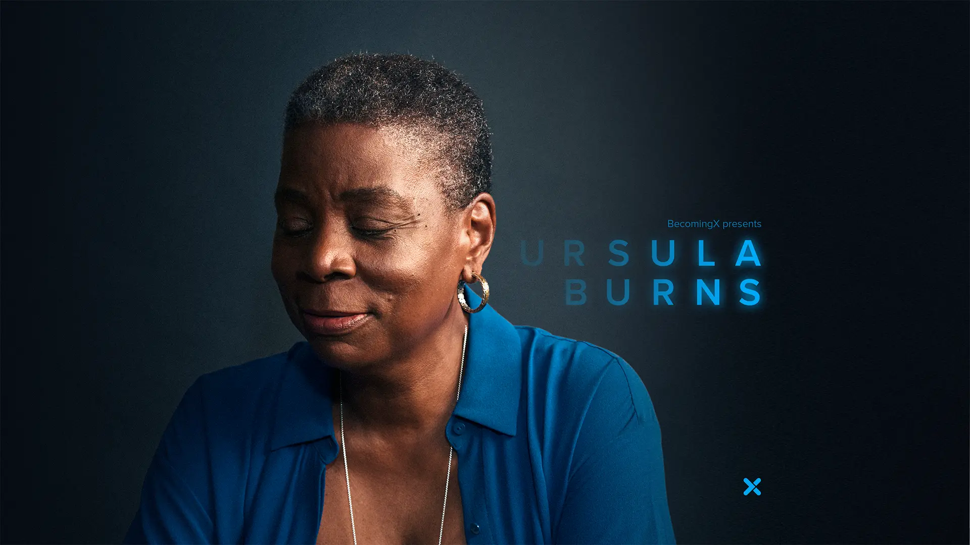 Portrait of Ursula Burns, former Xerox CEO, Obama STEM adviser and Uber board member. Ursula Burns text overlaid.