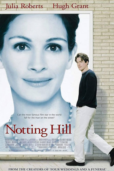 Notting Hill movie cover - starring Julia Roberts.