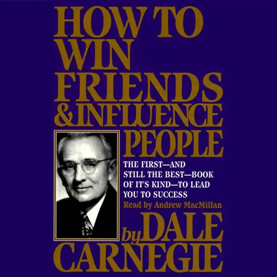 How to Win Friends and Influence People cover - focussing on relationship building, communication and success.