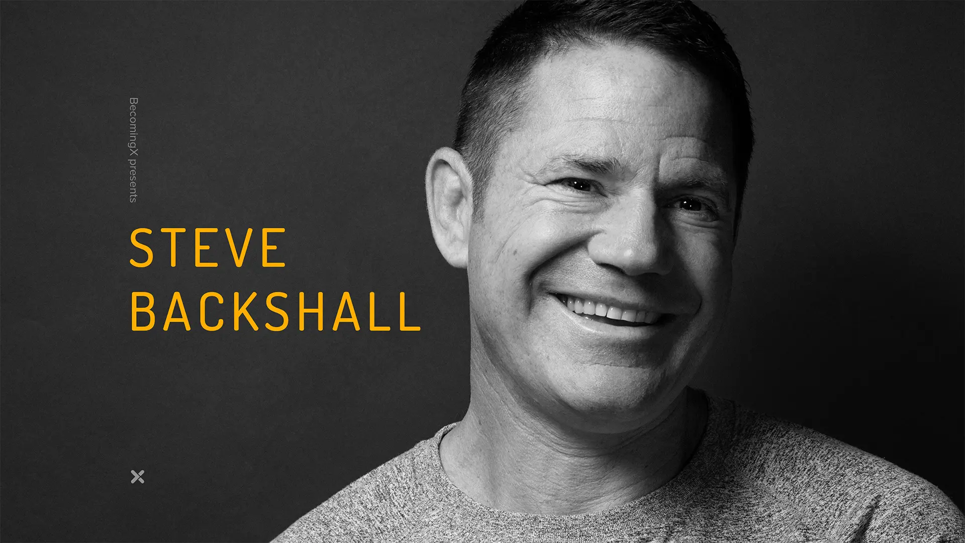 Portrait of Steve Backshall, TV presenter, wildlife expert and explorer. Steve Backshall text overlaid.