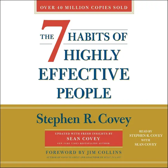 The 7 Habits of Highly Effective People cover - providing an insight into what it takes to become a high performer.