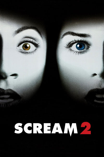 Scream 2 movie cover - starring Courteney Cox.